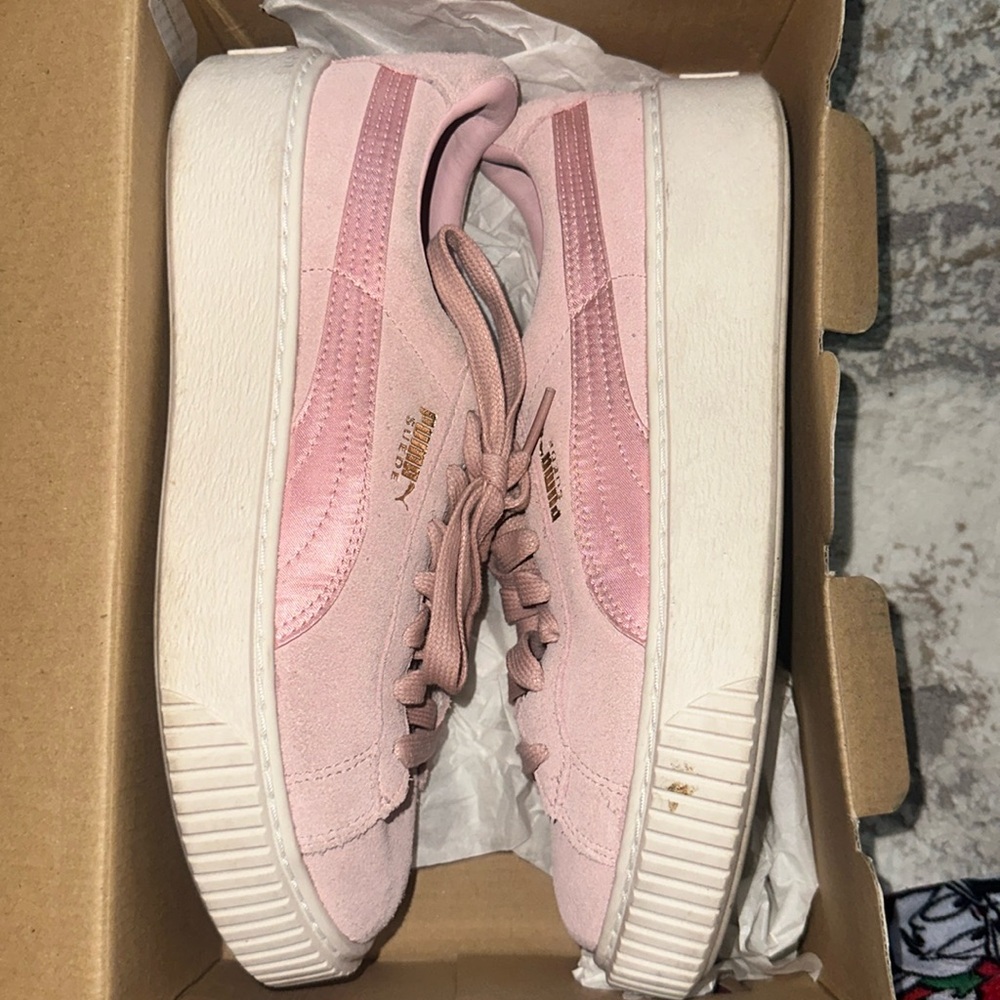 Puma Suede Platform Mono Satin Shoes